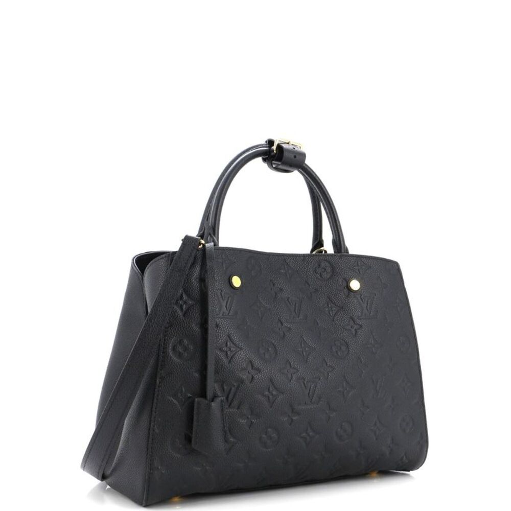Louis Vuitton Montaigne Handbag Monogram Empreinte Leather MM Black - Picture 2 of 7